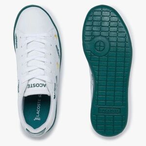Lacoste Kids White and Green Sneakers
